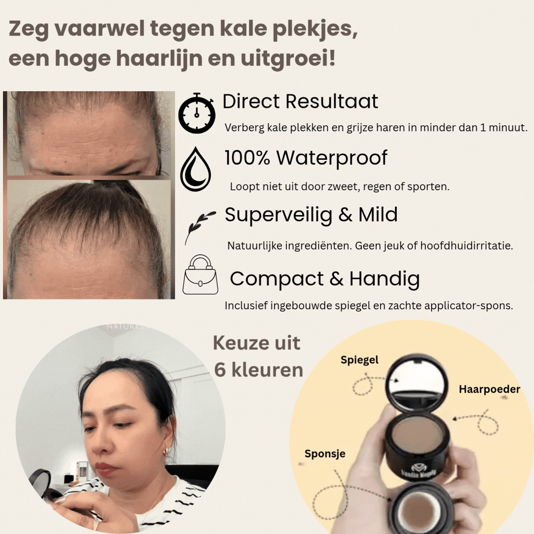 Zeg vaarwel tegen kale plekjes, grijze haren en een hoge haarlijn!