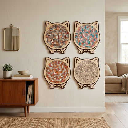 CrazyCat Houten Kattenpuzzel (135 Stuks) – De uitdaging voor Jong & Oud!