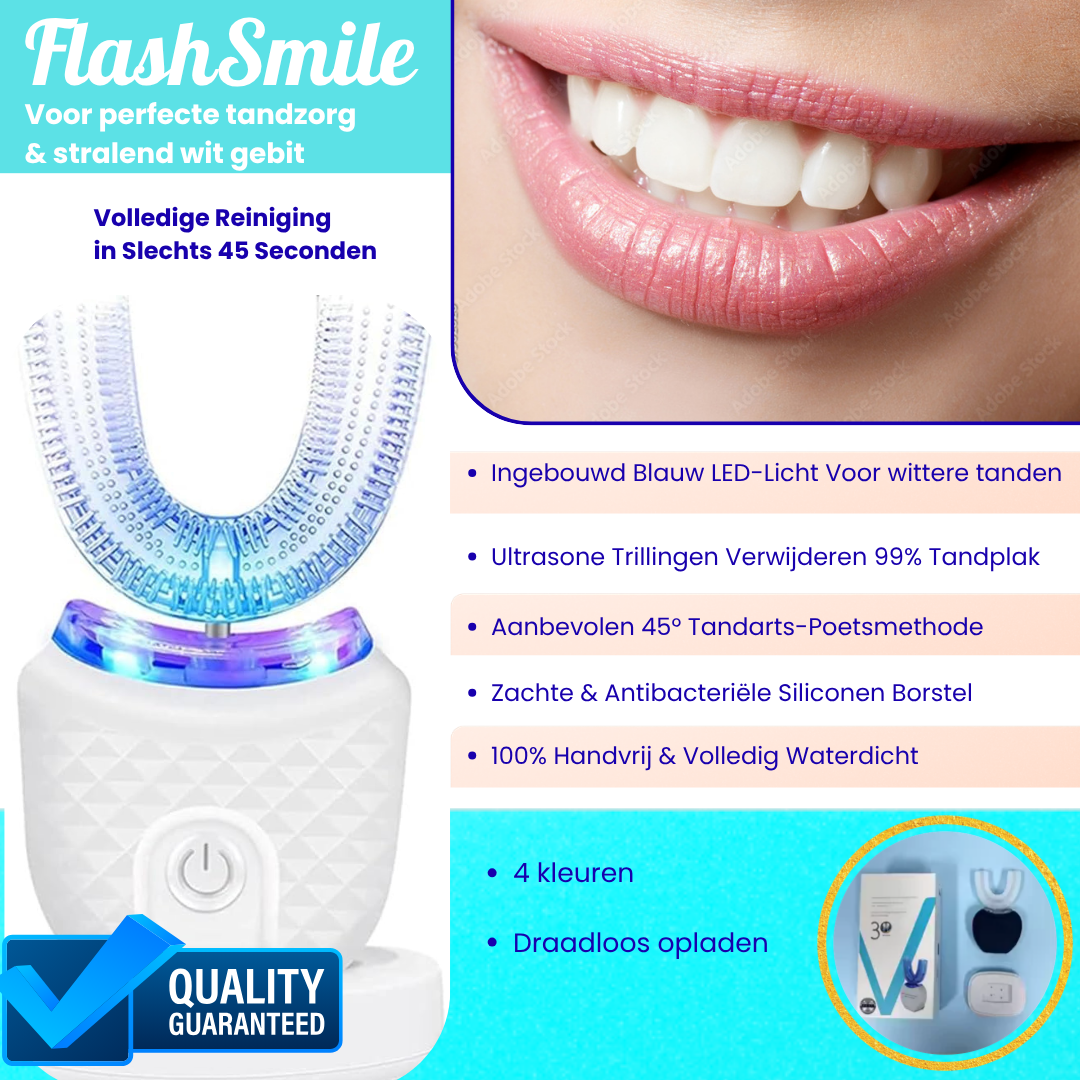 FlashSmile binnen 45 seconden gezondere tanden door slim te poetsen
