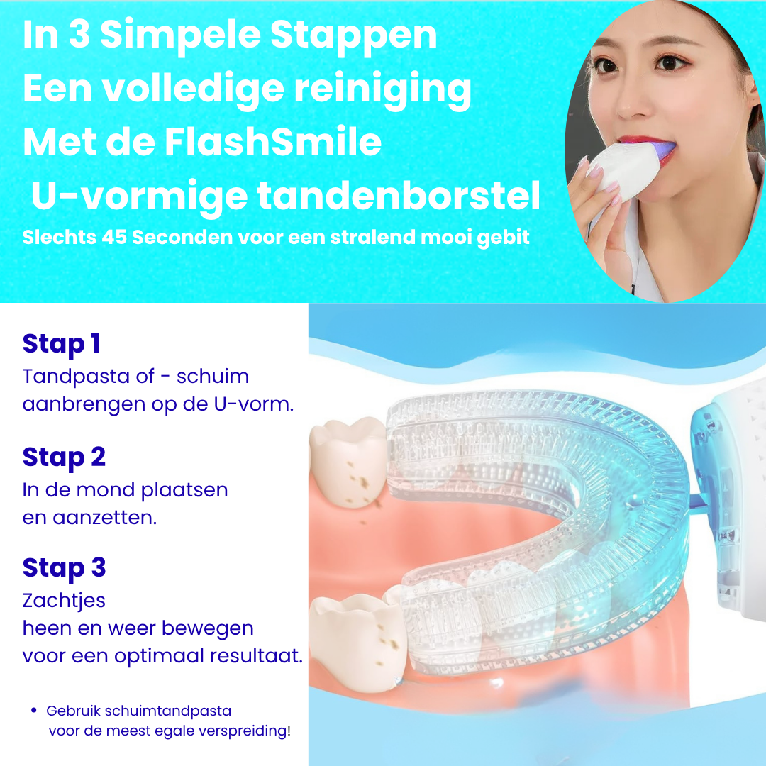 FlashSmile binnen 45 seconden gezondere tanden door slim te poetsen
