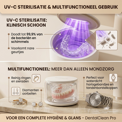 DentalClean Pro Hygiënische Gebits- & Beugelreiniger (Ultrasoon)