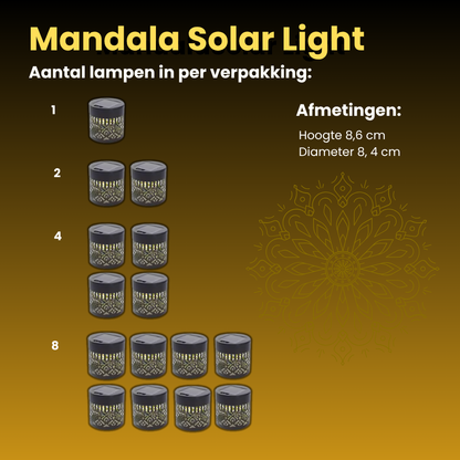Boho mandala solar lamp ideale Sfeerverlichting voor buiten en binnen