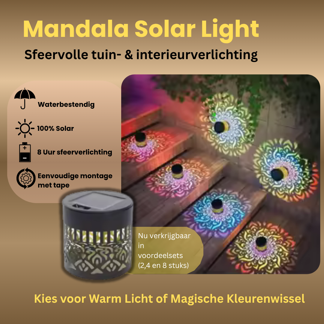 Boho mandala solar lamp ideale Sfeerverlichting voor buiten en binnen